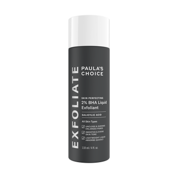 Paula’s Choice 2% BHA Liquid Exfoliant, chemical exfoliant