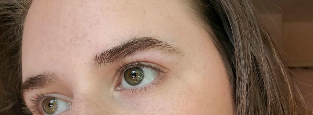 Finished brow grooming and shaping at home