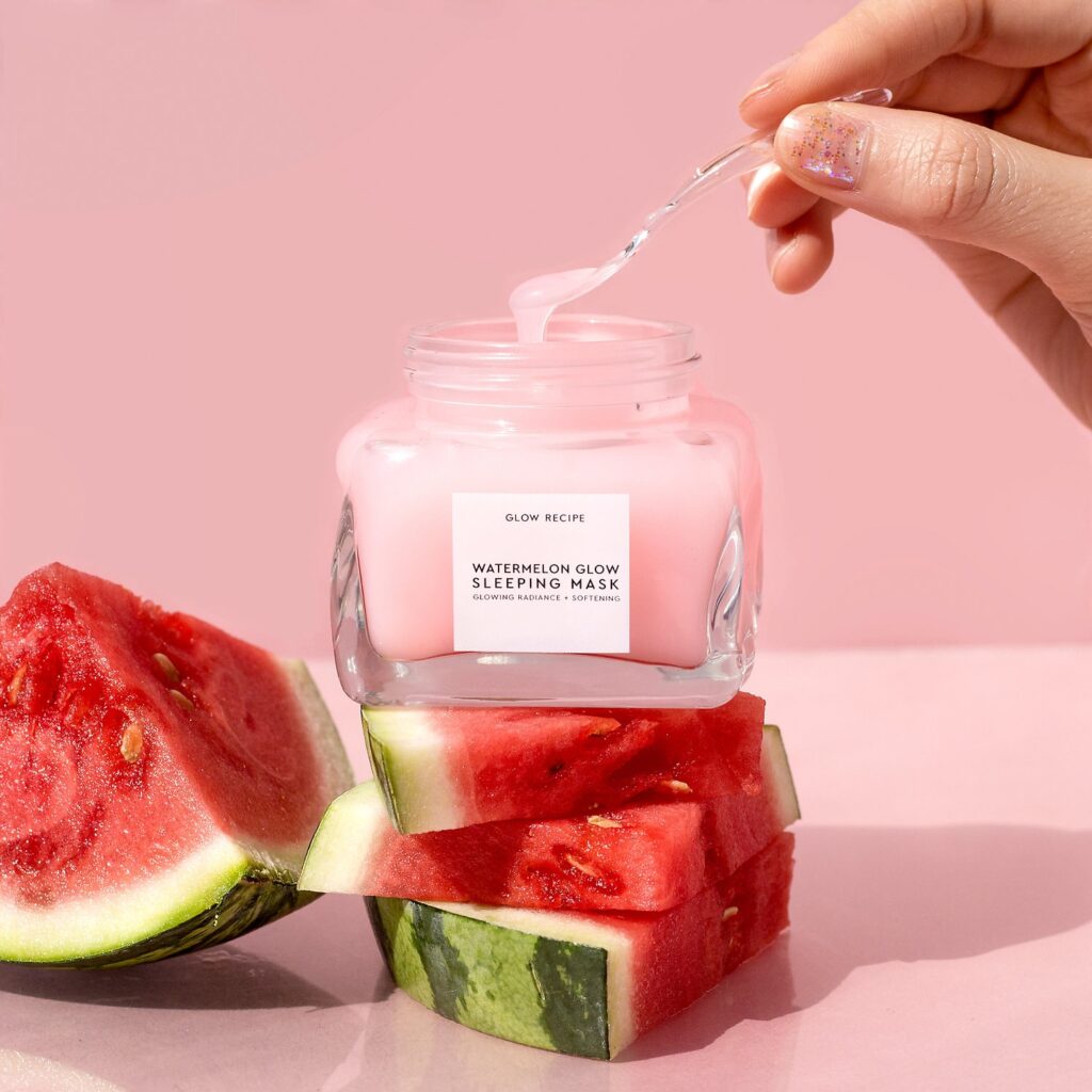 Glow recipe watermelon glow sleeping mask, chemical exfoliant for dry skin