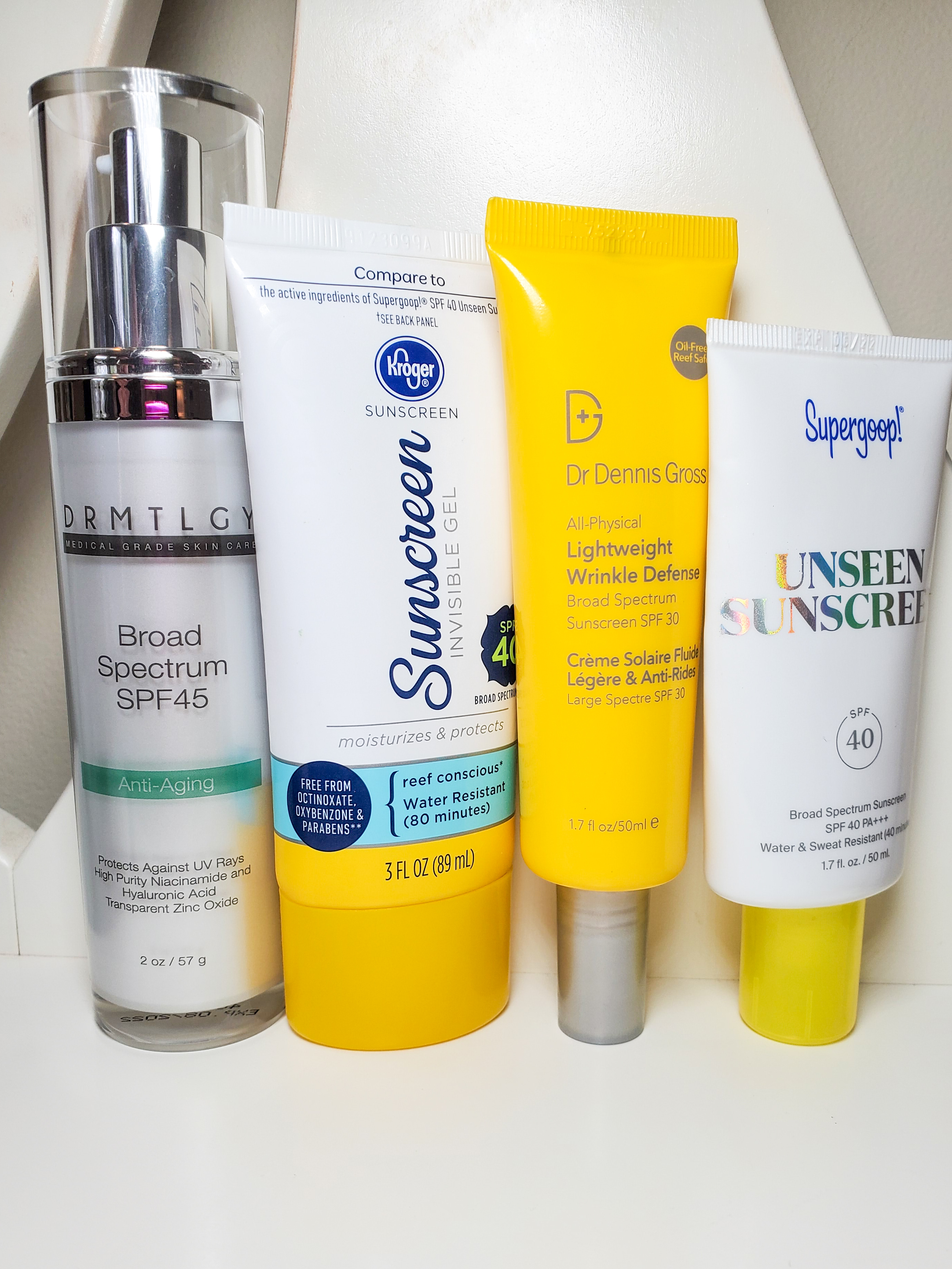 sunscreen options, physical and chemical sunscreens
